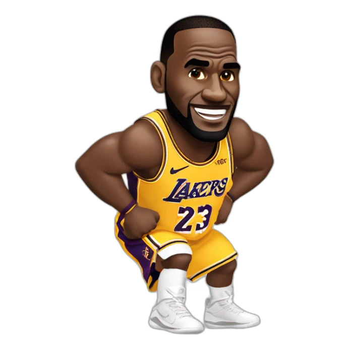 LeBron James qui rigole sticker