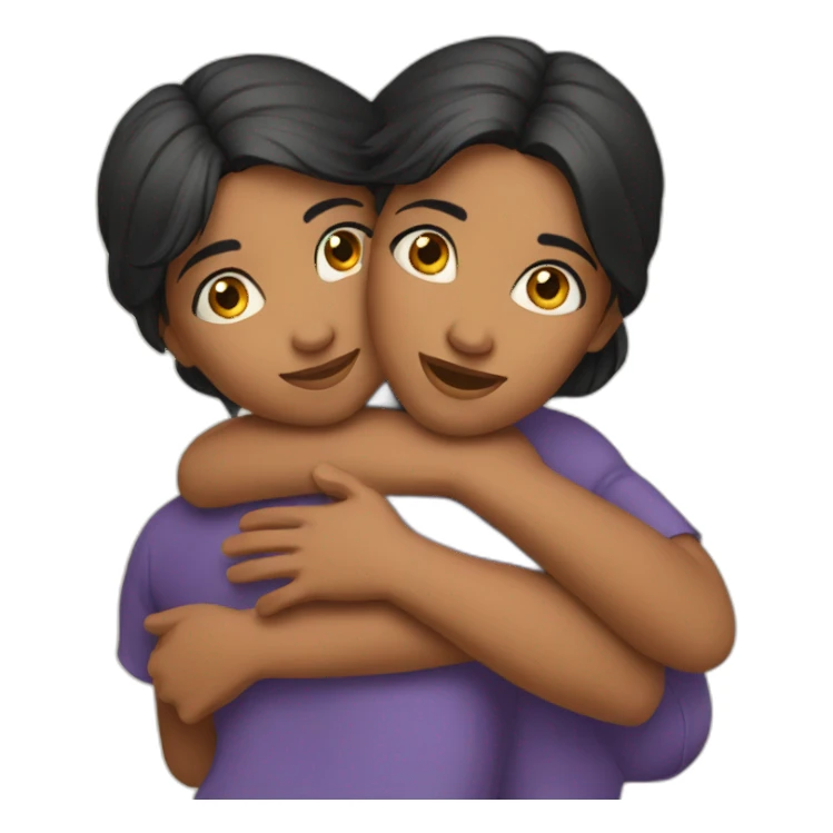 2 indian girls hug sticker