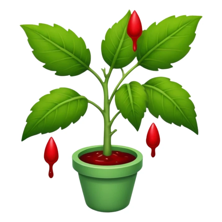  planta carnivora con sangre sticker