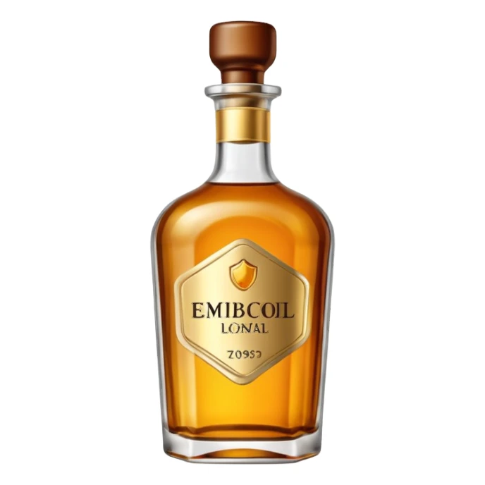 an elegant alchohol bottle sticker