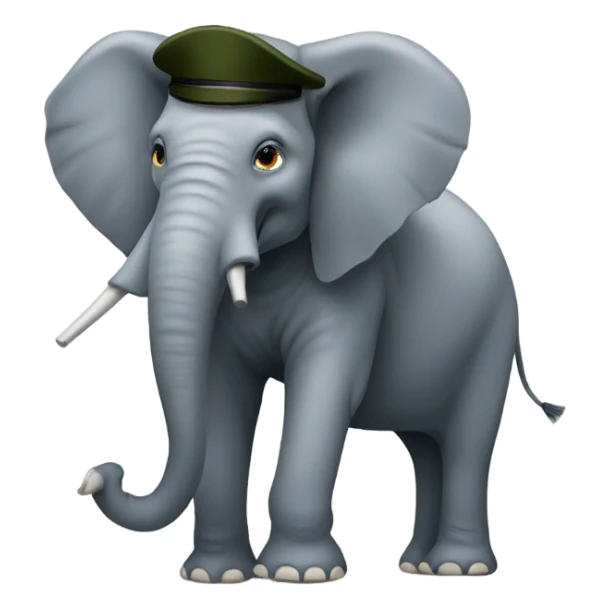 elephant in military sticker