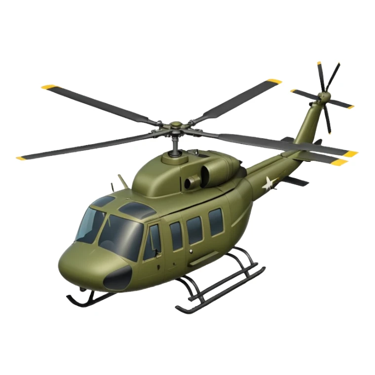 Huey helicopter sticker