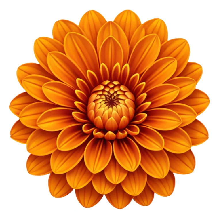 orange dahlia sticker