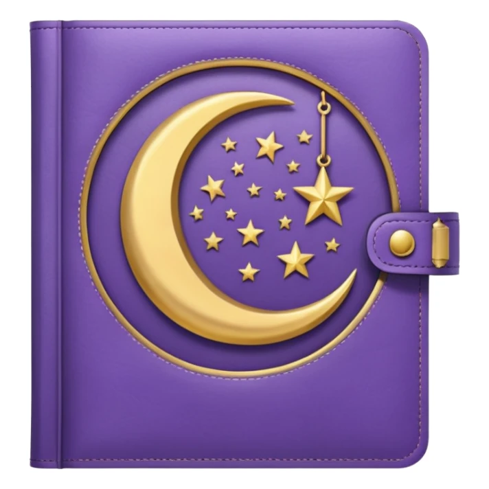 lilac diary moon sticker
