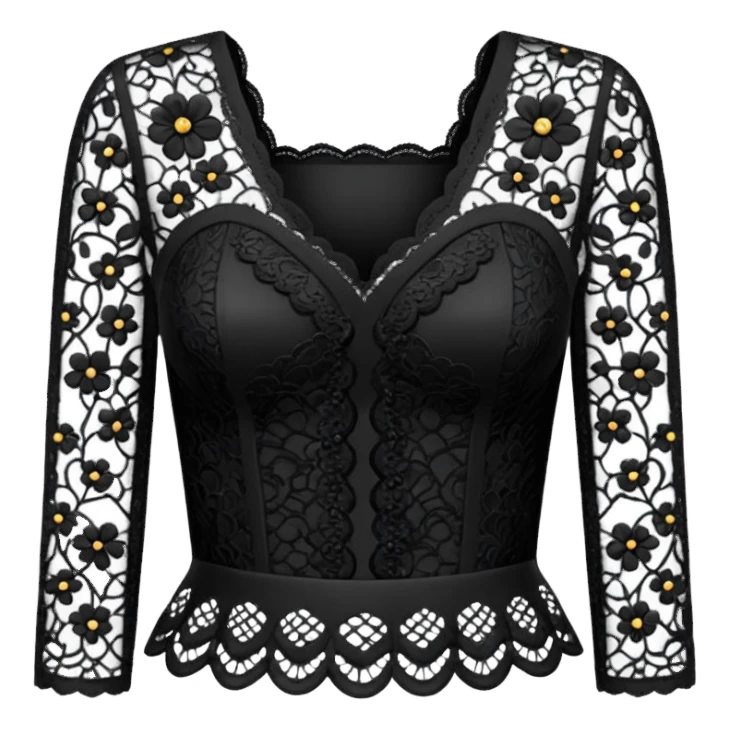 black Lace Clothing sticker