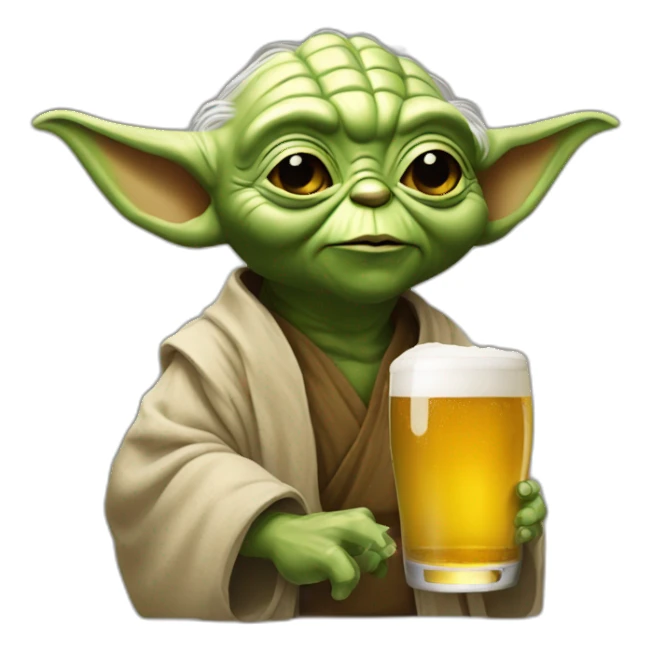 Yoda qui boit une bière  sticker