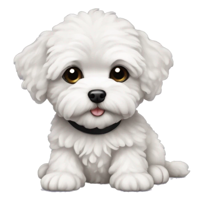 Black maltipoo puppy sticker