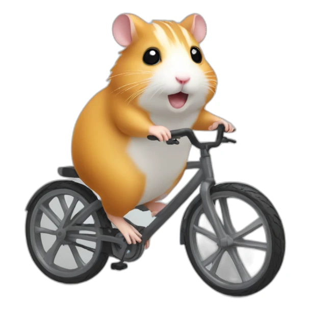 hamster in bike sticker
