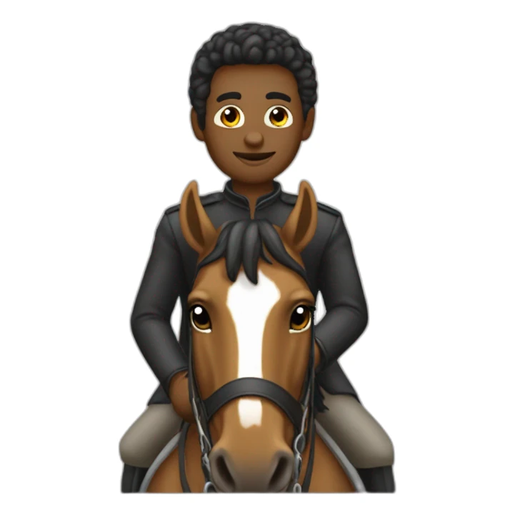 Emmanuel macro on a horse sticker