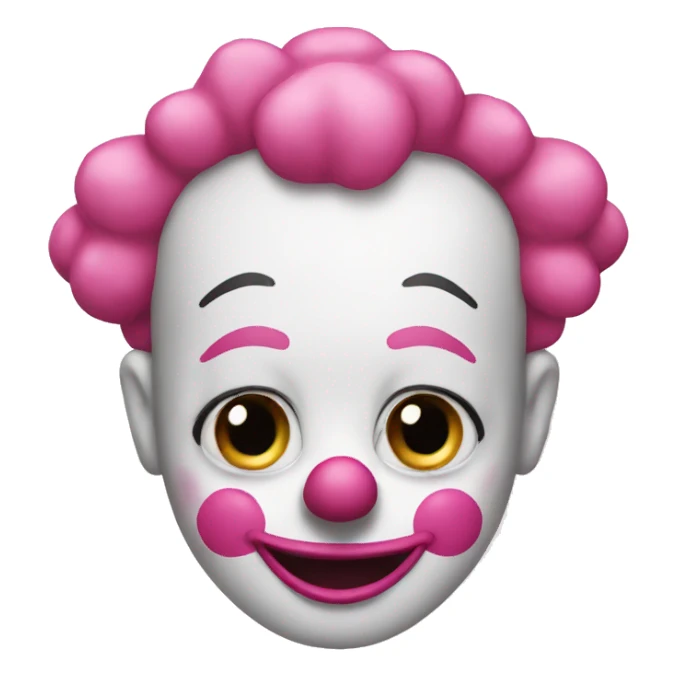 Pink Clown with bows sticker