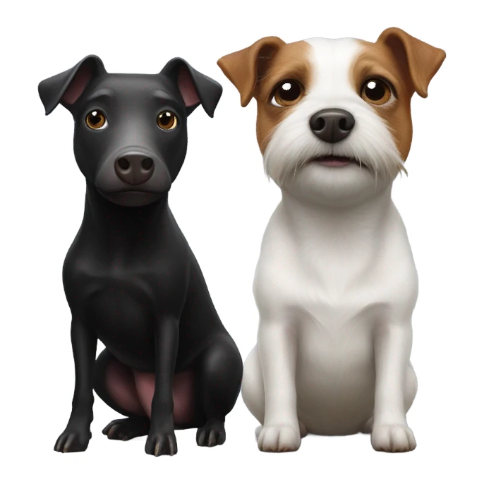black pig with jack russel terrier sticker