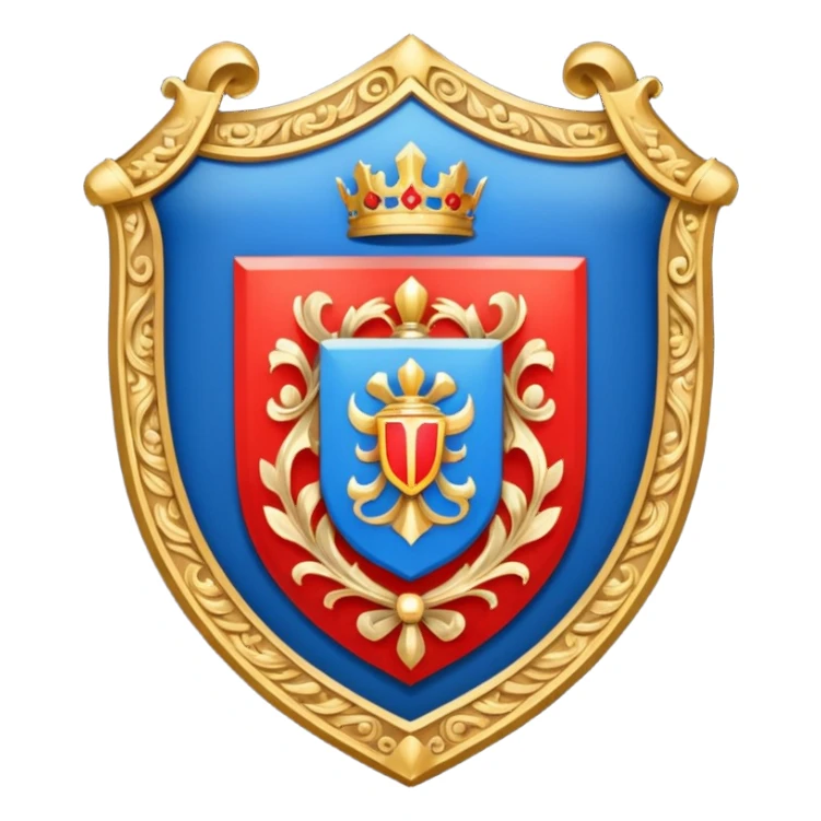 Layout coat of arms shield sticker