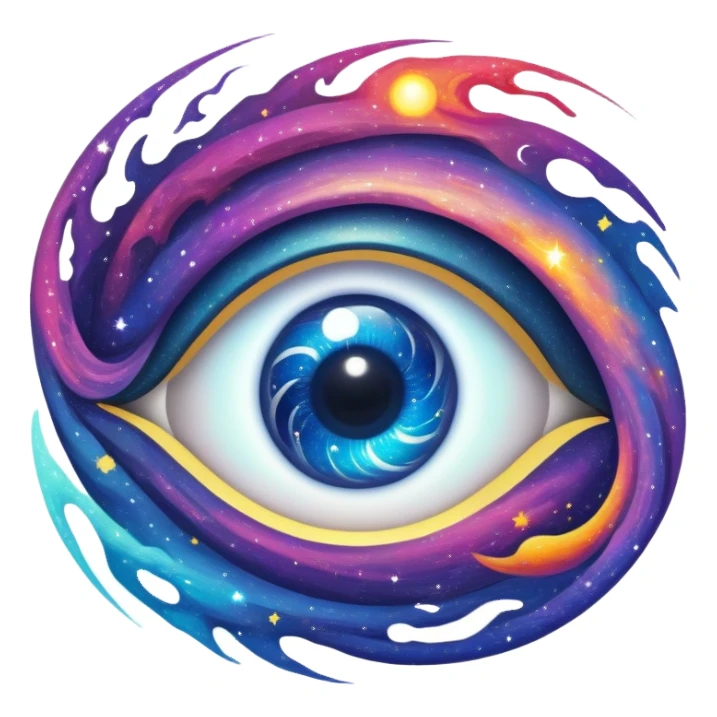 🌌👁️ Cosmic Eye – Seeing into the multiverse. sticker