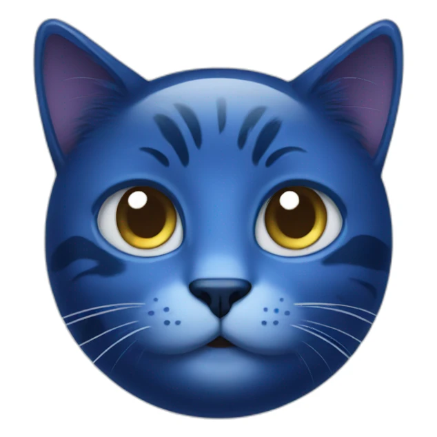 blueberry with cat face sticker