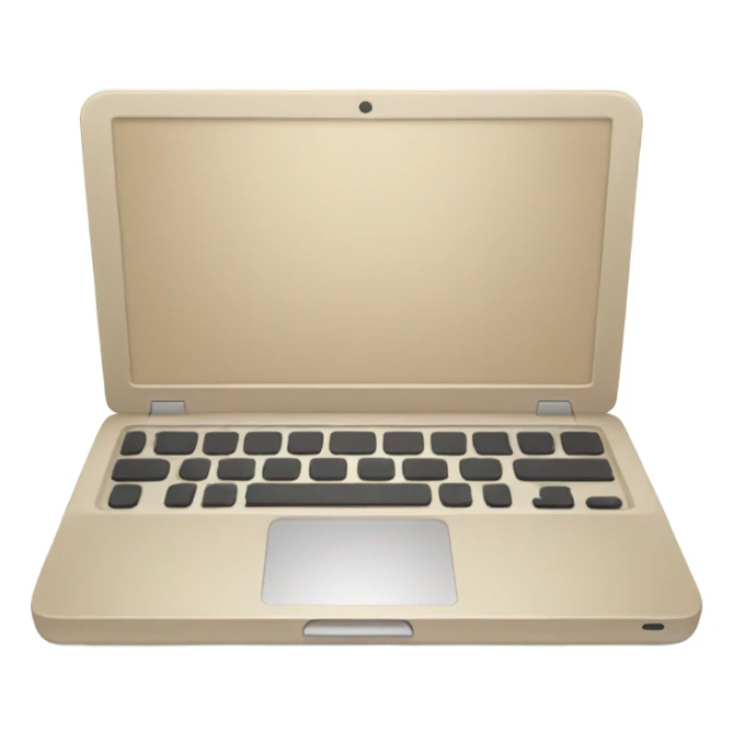 Beige laptop sticker