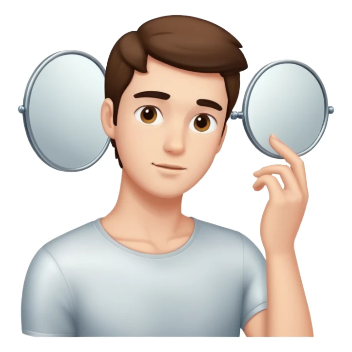 Guy checking himself sticker