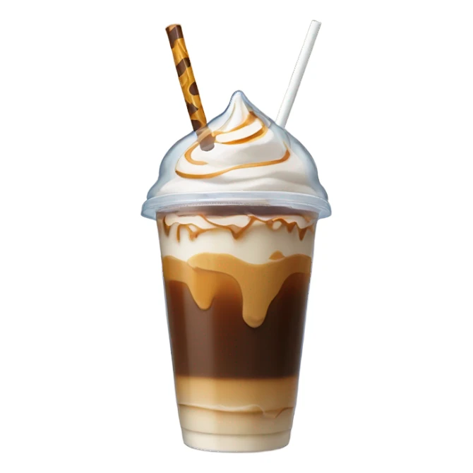 Coffee ice latte to go sticker