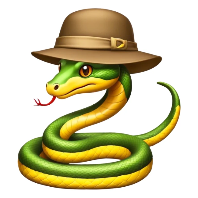 snake with a hat sticker