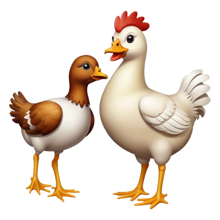 Chicken with duck legs sticker