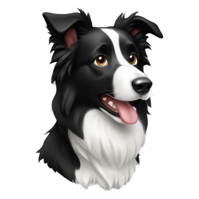 Border collie black and white sticker