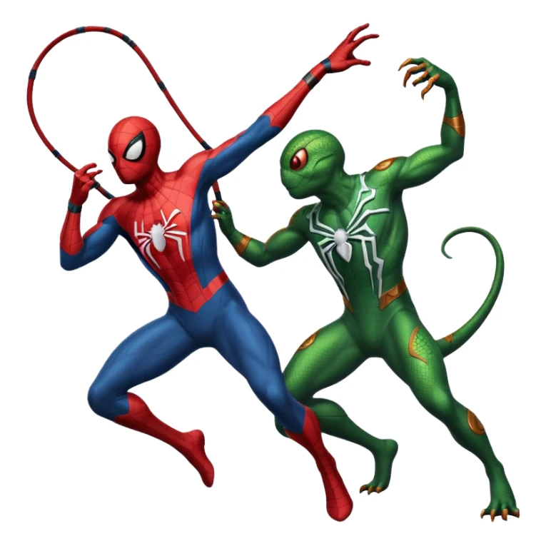 Spider-Man fighting the chameleon sticker