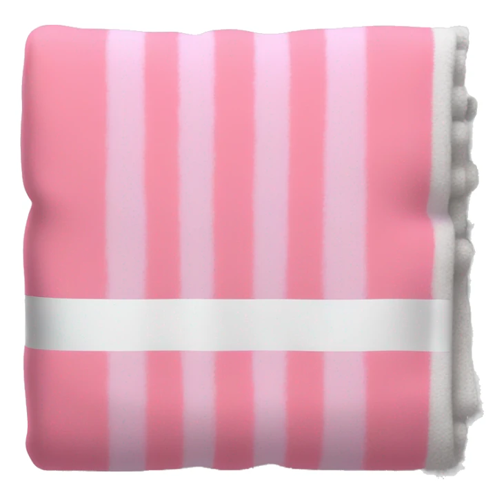 Plad white and pink blanket folded  sticker