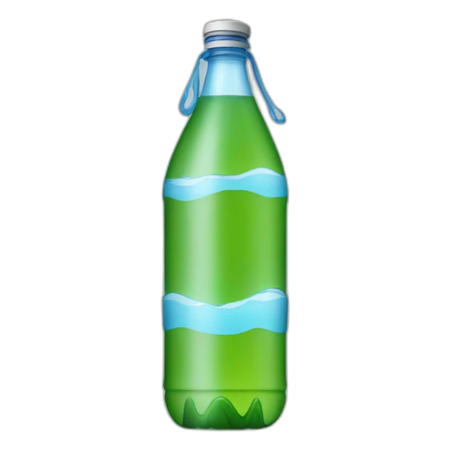 Water plastic bottle sticker