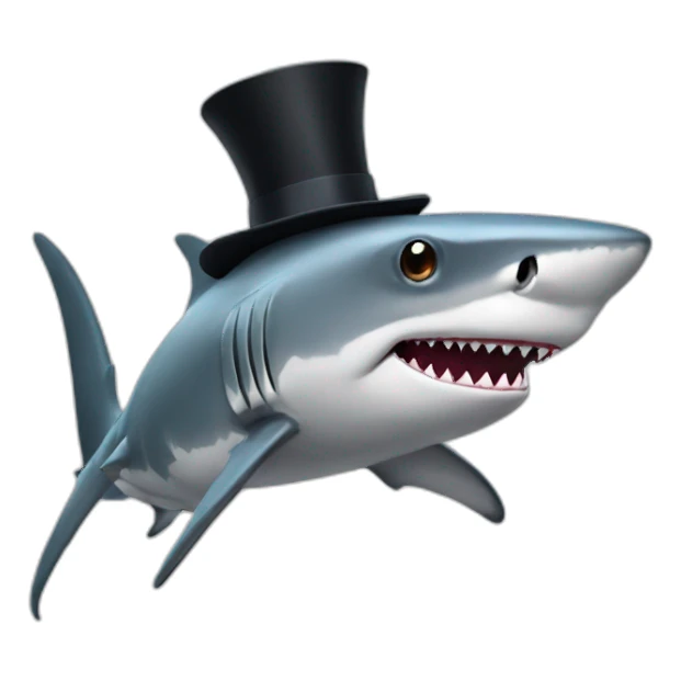 Shark with a top hat and big pants sticker