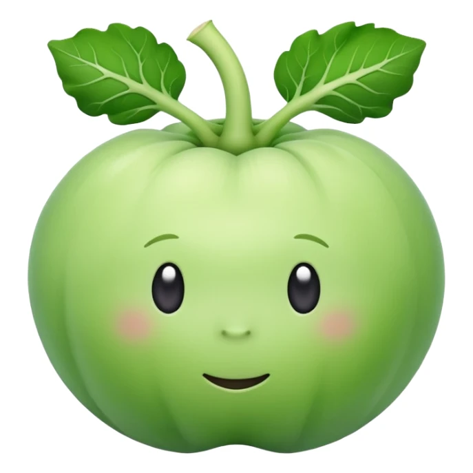 a kohlrabi, minimal, simple, clear sticker