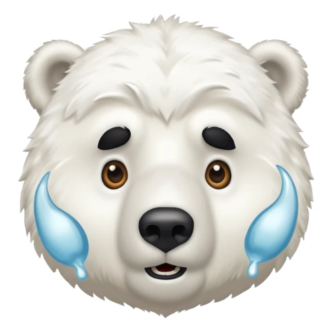 polar bear, chin support, suprise sticker