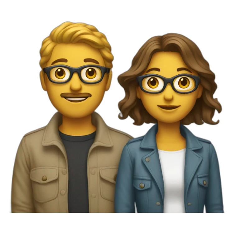 designer and writer working together sticker