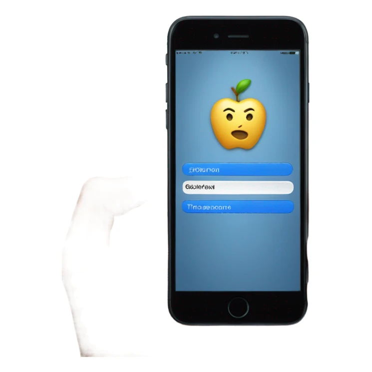 Apple iPhone sign in blue sticker