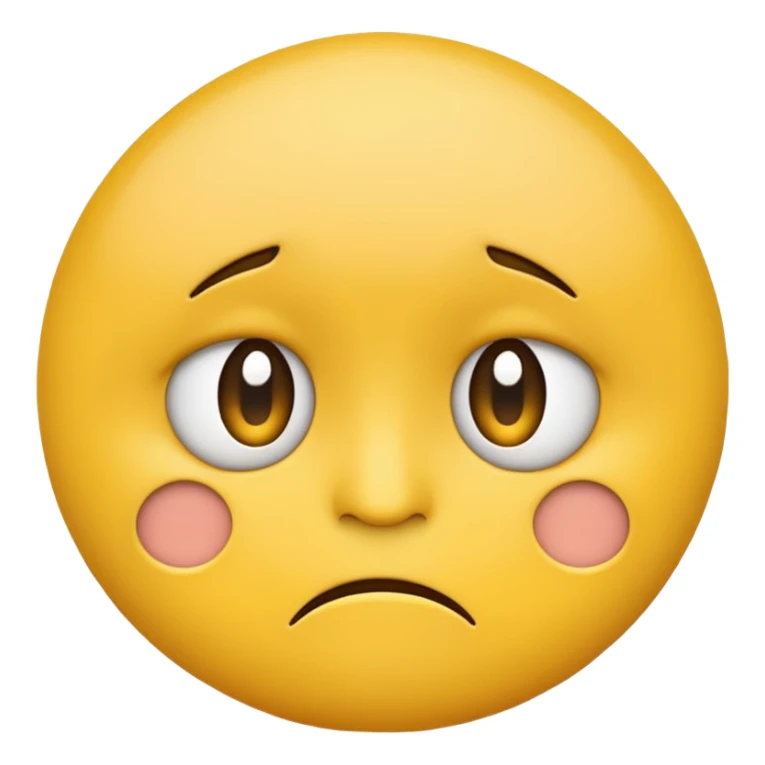 Unhappy face emoji sticker