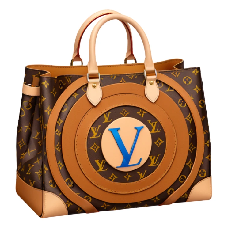A Louis Vuitton shopping bag sticker
