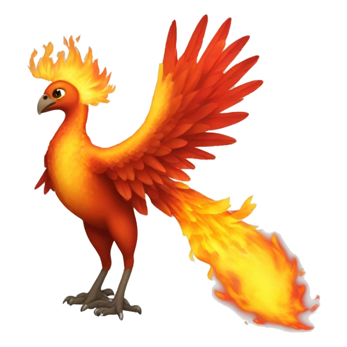phoenix bird with fire tail sticker