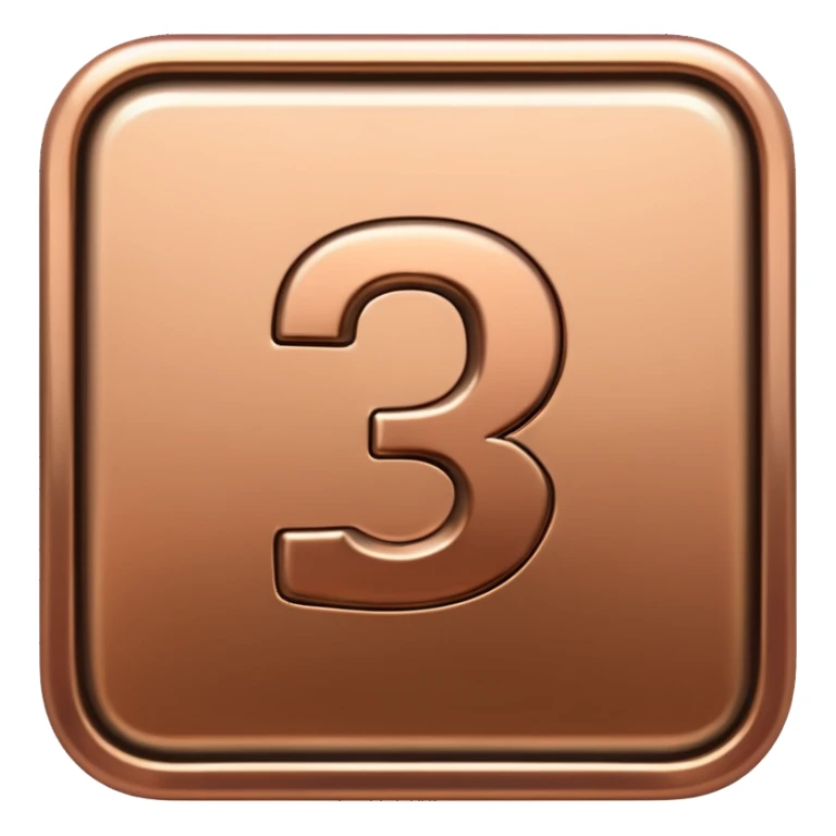 Make the paid subscription icon square, bronze, and number 1. sticker