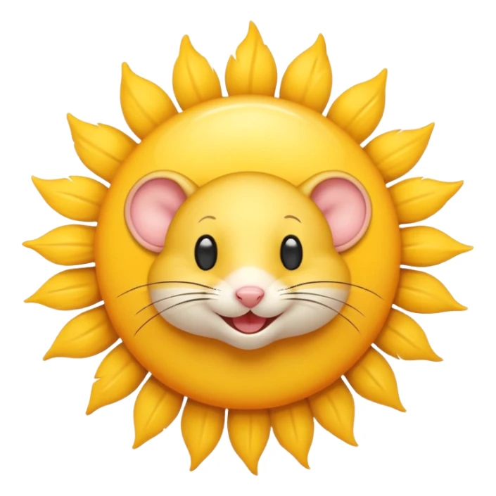 A mouse inside of a sun ☀️ 🐭 sticker
