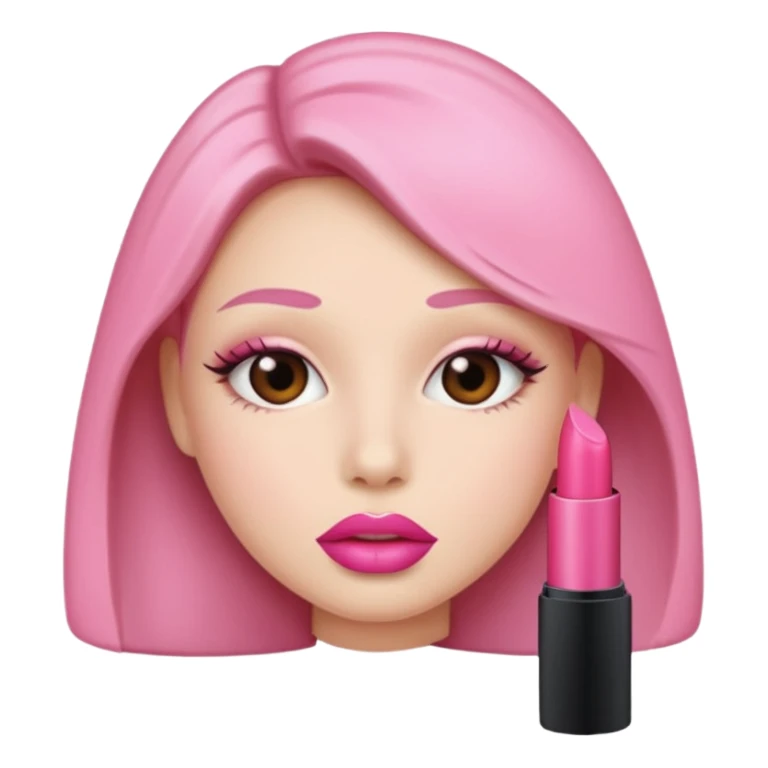 Pink lipstick sticker
