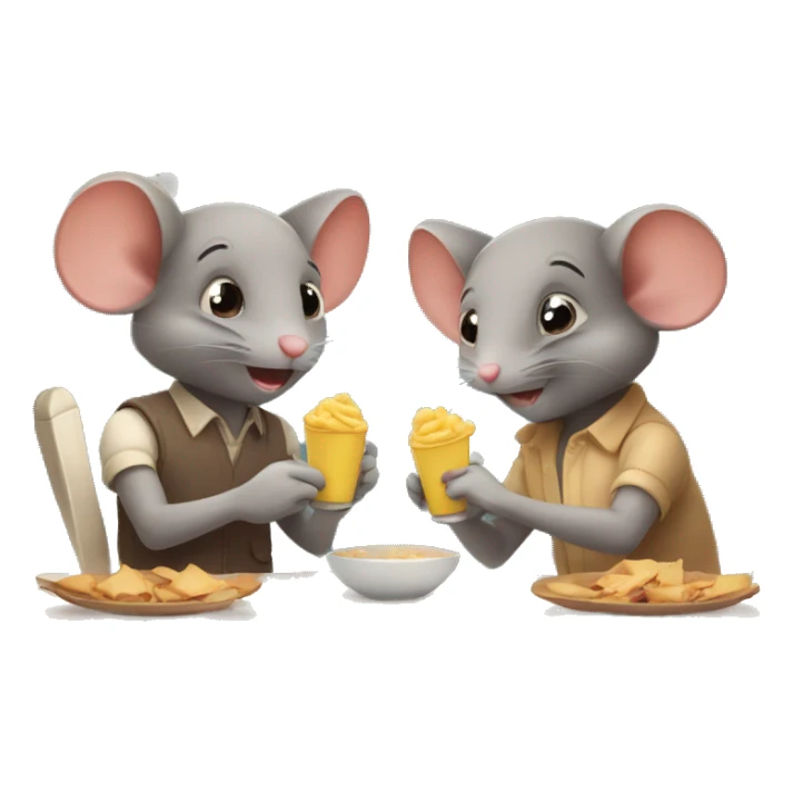 two cute mice on a date  sticker
