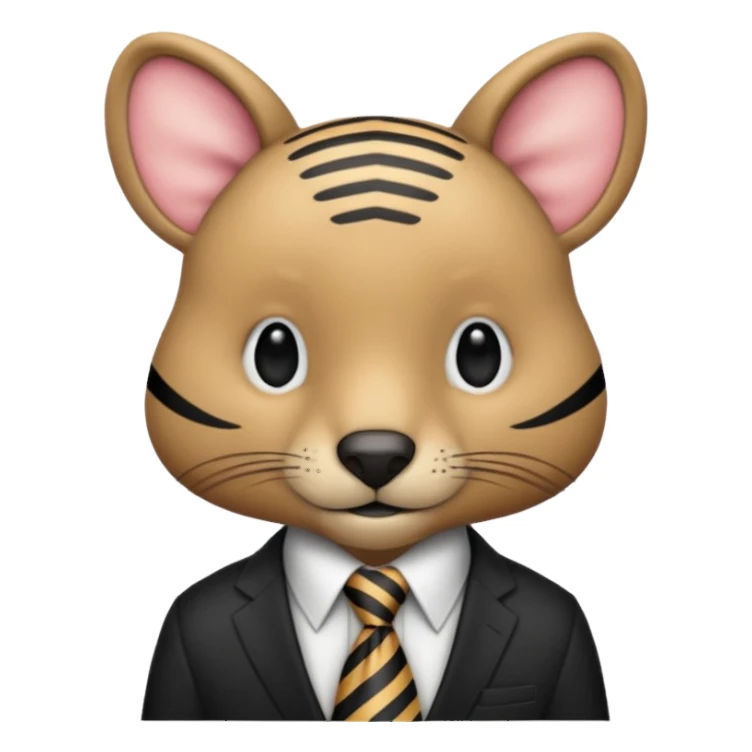 animal with striped tie sticker