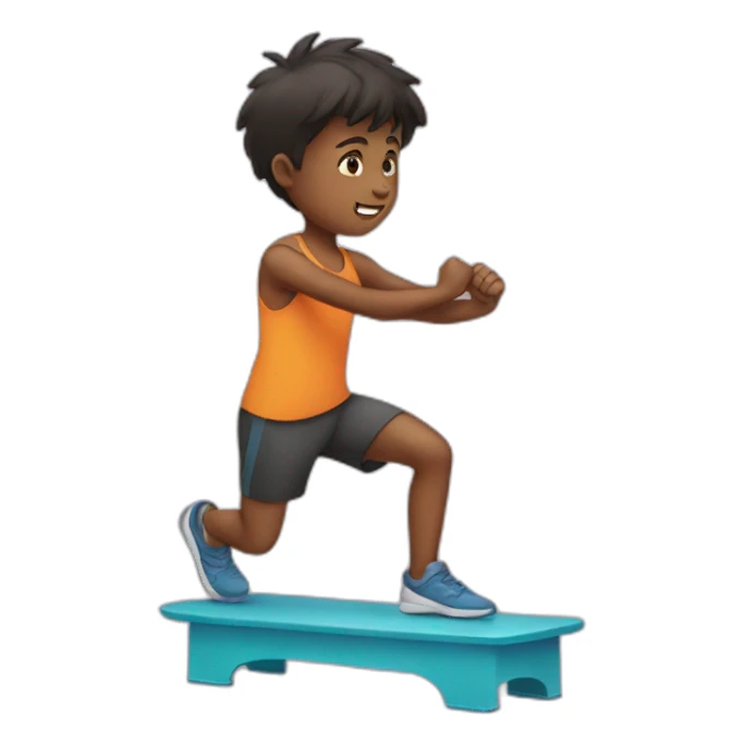  a boy doing exercise emoji sticker