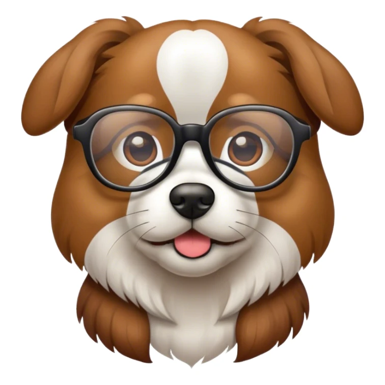 Dog wearing glasses sticker