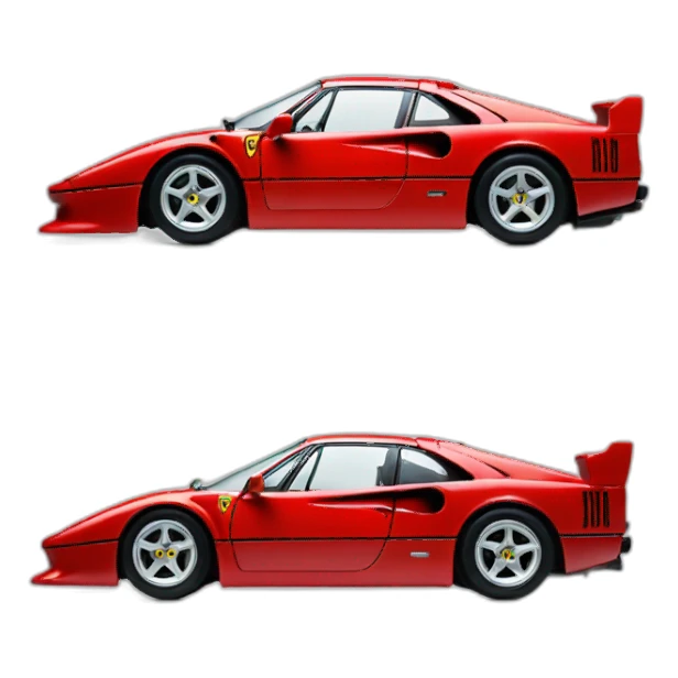 Ferrari f40 in profil sticker