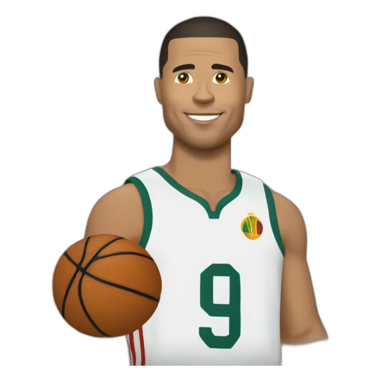 Ronaldo fait du basket sticker