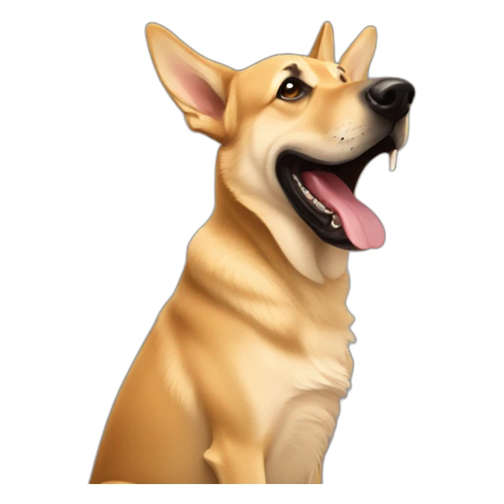 Joe biden being bit by german sheppard sticker