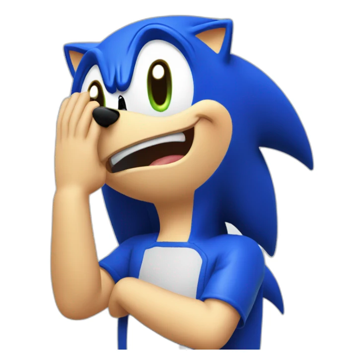 sonic crying joy emoji sticker