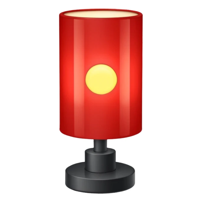 1980s red lighting lamp sticker