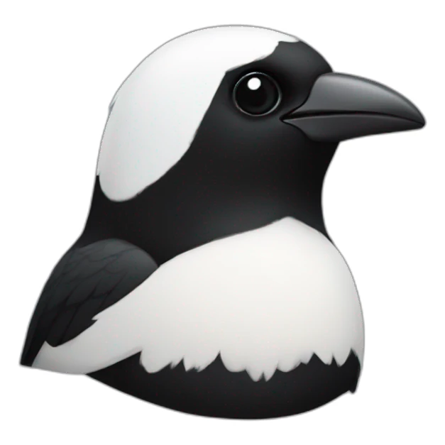 Magpie moustache sticker