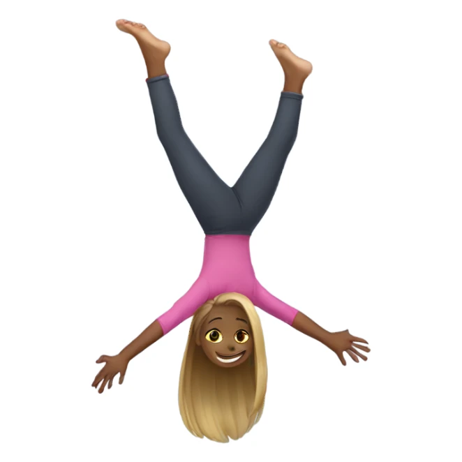 Girl doing backflip sticker