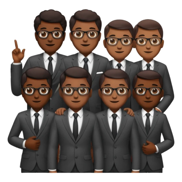 black men in suits wearing glasses sticker